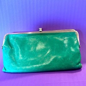 HOBO Lauren Leather Wallet Spring Green